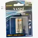 Baterias Pilas Recargables Aaa, 1000 Mha Paquete X2