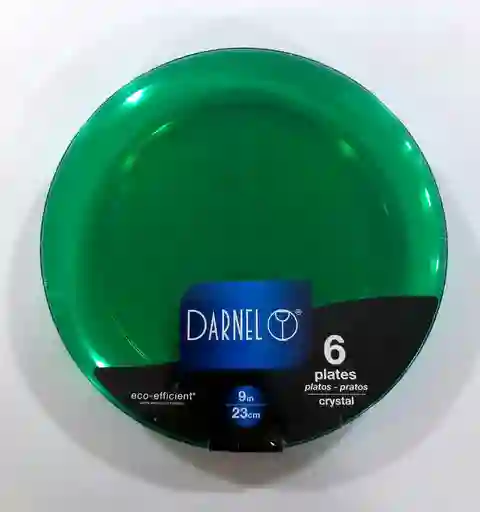 Darnel Plato 23 Cm Cristal Verde