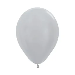 Globos R 12 Satin Plata Sempertex X 50