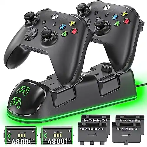 Estacion De Carga Control Xbox One X/ S / Series X / Series S Incluye 2 Baterias Para Los Controles