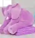 Elefante Almohada + Cobija Abrazadora Bebe 60 Cm Relajante Color Purpura