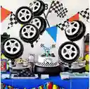 Globos Llantas X 6 Cars Fiesta Carros F1