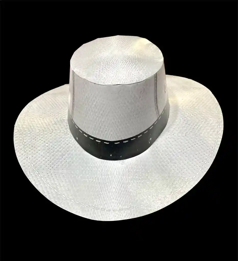 Sombrero Aguadeño Paisa Vaquero Blanco Carton