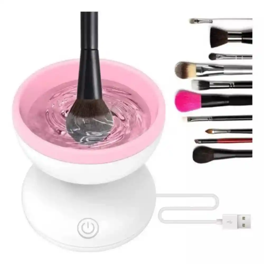 Mini Máquina Lavadora De Brochas De Maquillaje Eléctrica.