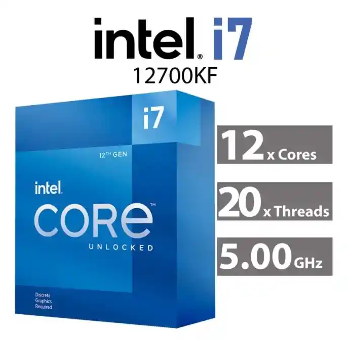 Procesador Intel Core I7-12700kf 3.6/5ghz 25mb Lga1700 10nm