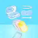 Estuche Porta Lentes De Contacto, Pinza Y Chupa Extracción
