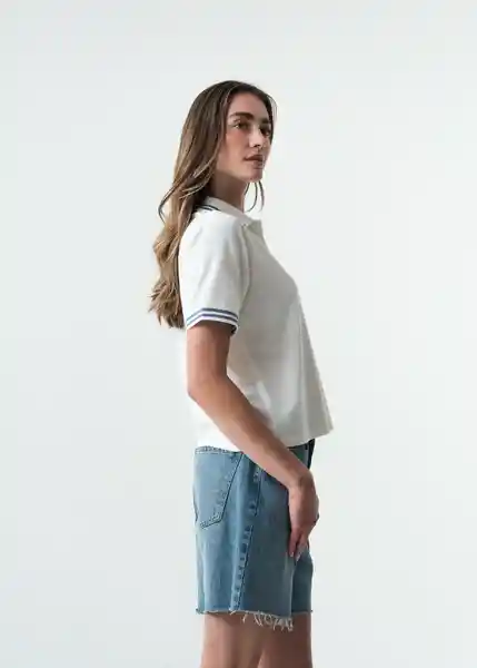 Camiseta Mujer Crudo Puro Claro Talla M 503G043 Naf Naf