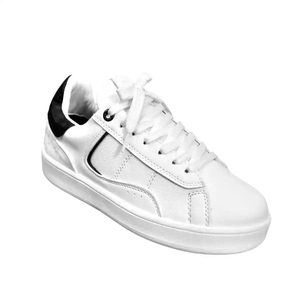 Zapato Dama Calzado Mujer Tenis Casual Karla Chacon Claire Blanco 36