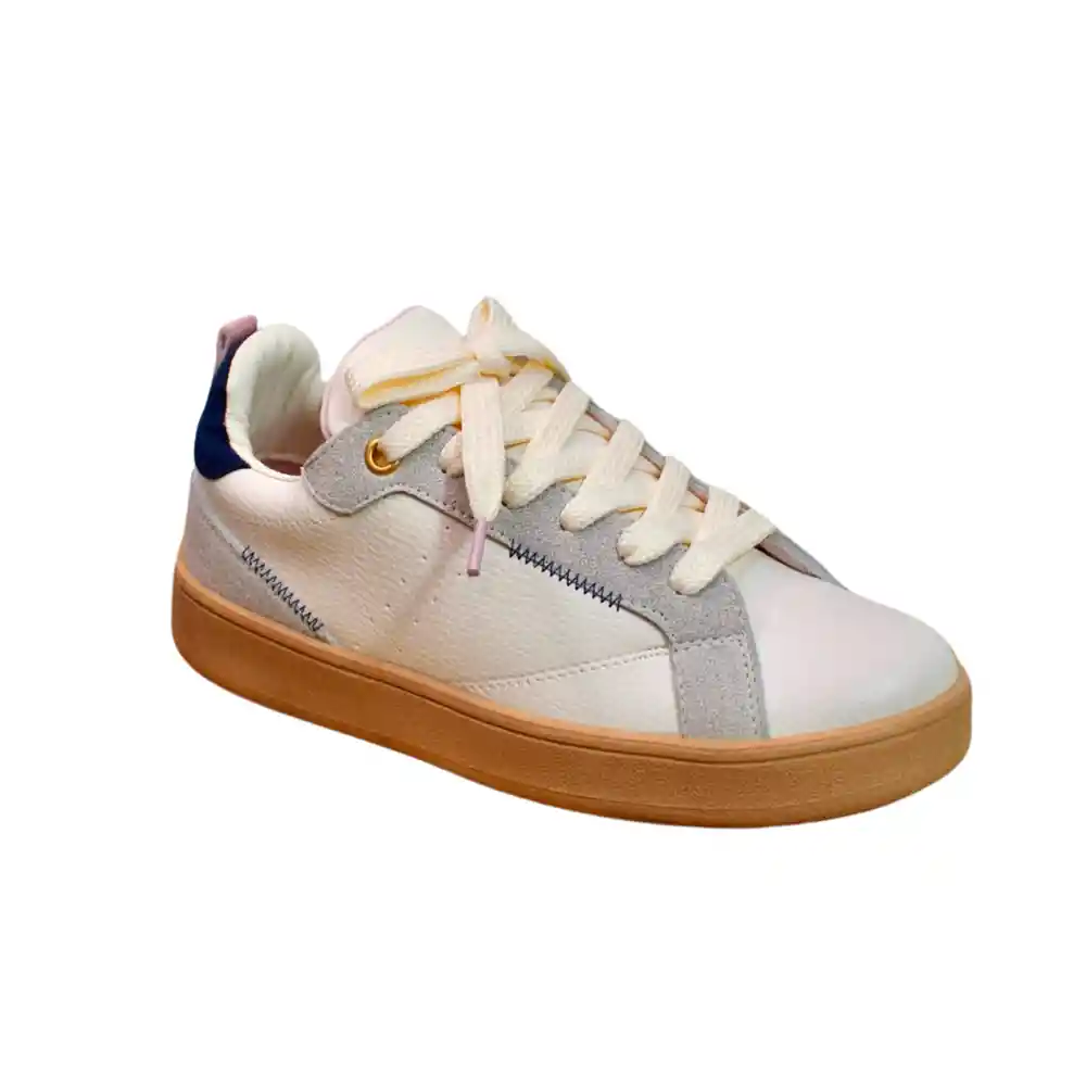 Zapato Dama Calzado Mujer Tenis Casual Karla Chacon Brenda Beige 35