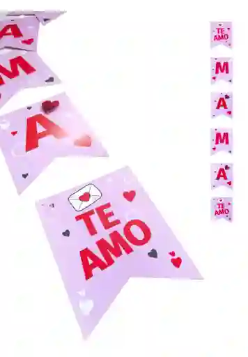 Letrero Te Amo Mama Tipo Guirnalda