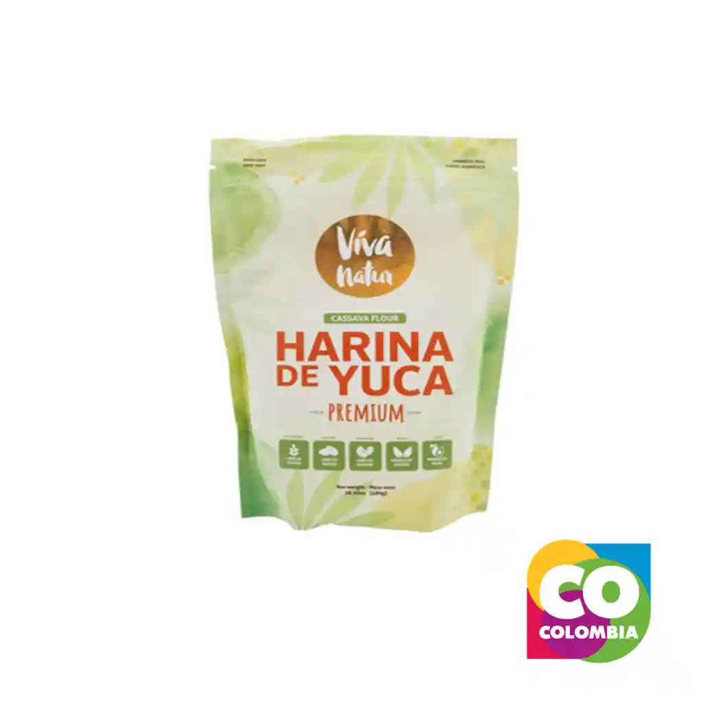 Harina De Yuca Premium Marca Viva Natur Embalaje De 1 Unidad Por 480gr