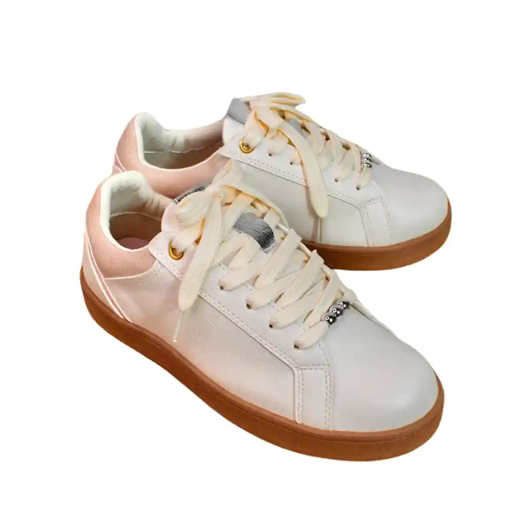 Zapato Dama Calzado Mujer Tenis Casual Karla Chacon Melisa Beige 39