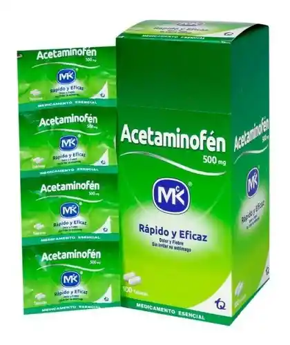 Acetaminofen 500mg Tabletas Recubiertas Mk
