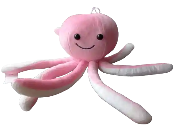 Pulpo De Peluche Rosado -33cm