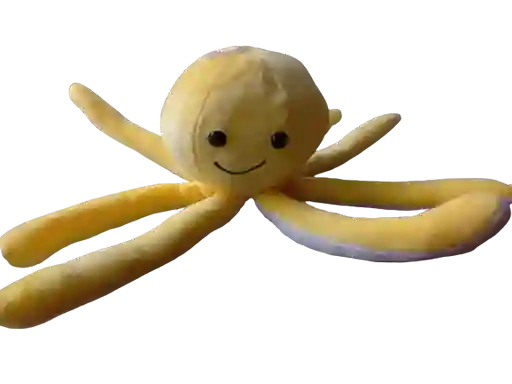 Pulpo De Peluche Amarillo -33cm