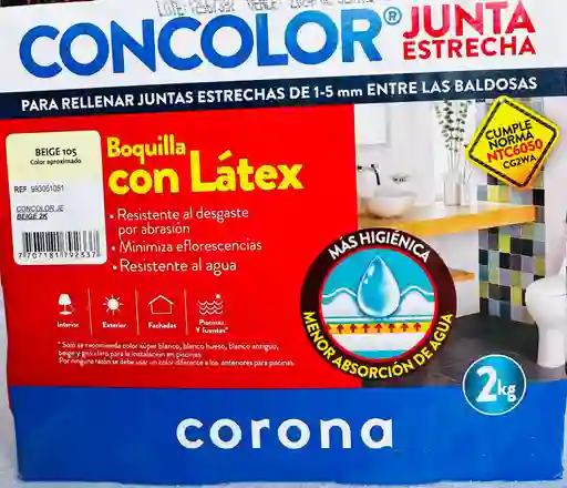 Boquilla Beige Con Latex X Caja De 2 Kg Concolor