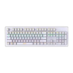 Teclado Mecánico Gamer Rgb Switch Azul Jertech Jk520 Blanco