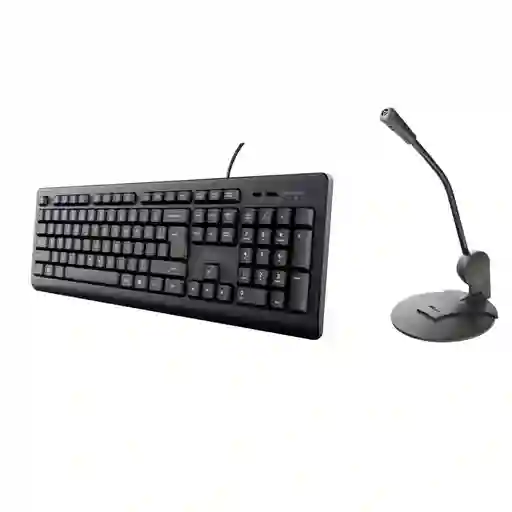 Teclado + Microfono Empresarial Combo Trust Primo |promocion