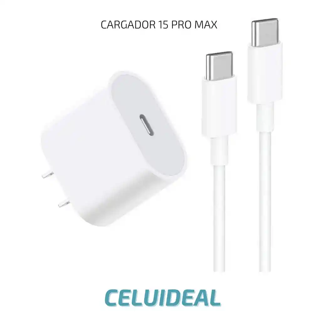 Cargador Completo Iphone 15 Pro Max/ 16 Pro Max Generico Carga Rapida 35w (incluye Cable Y Cubo)