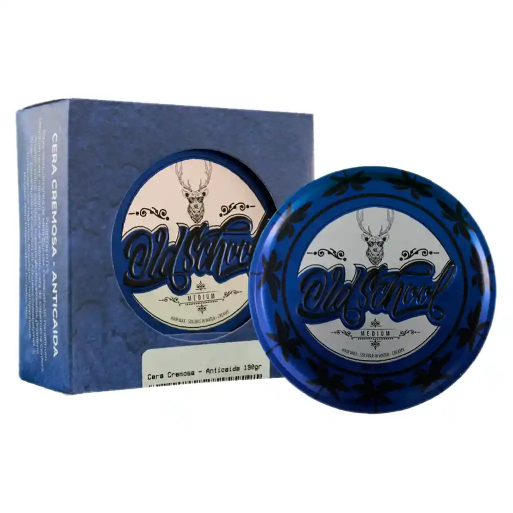 Cera Old School Antiácida Cuídalo Y Moldea Tu Cabello 130g Azul Cremosa