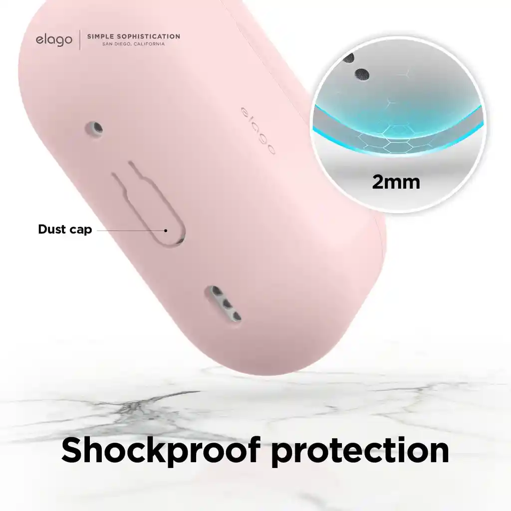 Elago Estuche De Silicona Para Airpods Pro 2 / Pro En Rosado