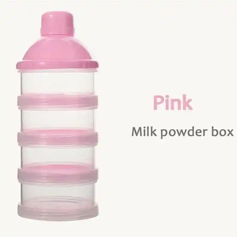 Dosificador Dispensador Leche Cereal Portatil Bebe 4 Niveles Rosa