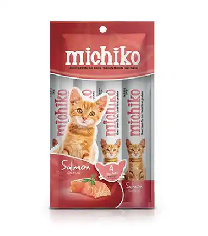 Michiko Comida Húmeda X4 Unidades Sabor Salmón