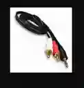 Cable Auxiliar De Audio Punta Dorada 2x1 Full Sonido Plug 3.5mm A Doble Rca Blanco/rojo 5 Metros