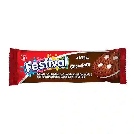 Galleta Festival * 6 Unidades Sabor Chocolate