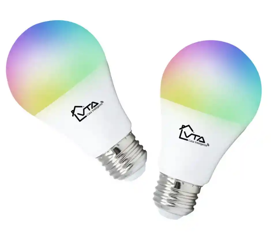 Kit Bombillos Led Wifi Vta X2 Und. Inteligentes Rgb Con App - Blanco