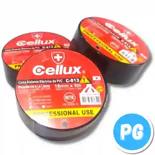 Cinta Cellux Aislante Negra 18mm X5 Metros Unidad