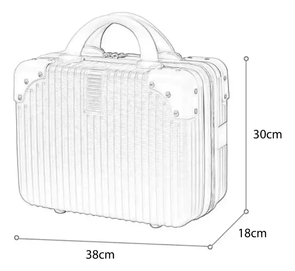 Maleta De Mano Cosmetiquera Viajera Resistente 16 Pulgadas