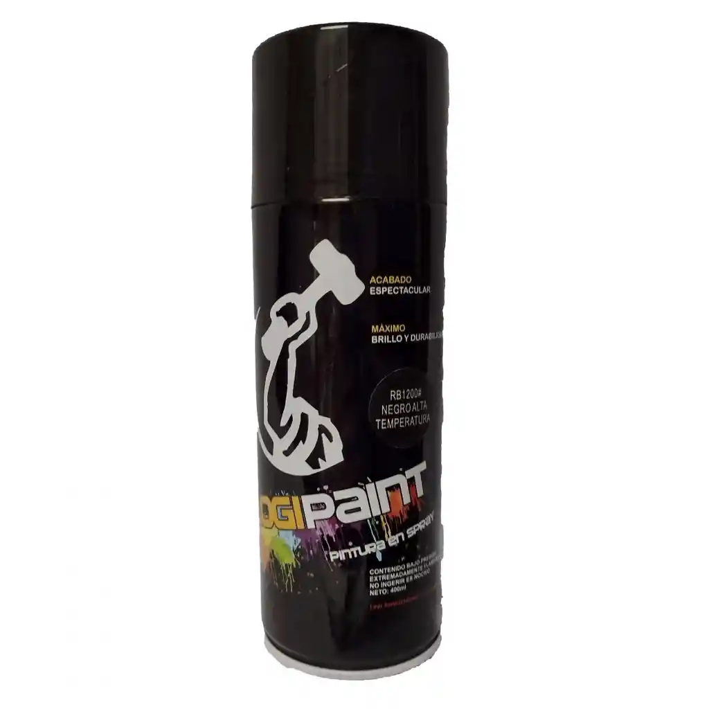 Aerosol Spray Logiser Negro Brillante 400 Ml