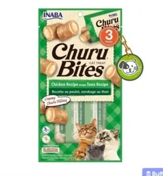 Inaba Cat Snack Churu - Bites Chicken Recipe Wraps Tuna Recipe (icn) (s)