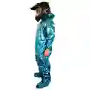 Traje Impermeable Talla L Azul Metalizado Calibre 2.5