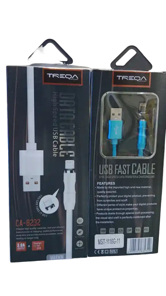 Cable Y Punta Magnética Para Ios Iph0ne Carga Y Datos Buena Calidad 1 Metro Encauchetado