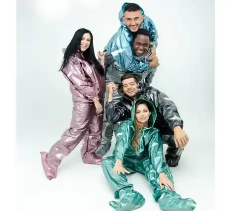 Traje Impermeable Negro Talla Xl Metalizado Calibre 2.5