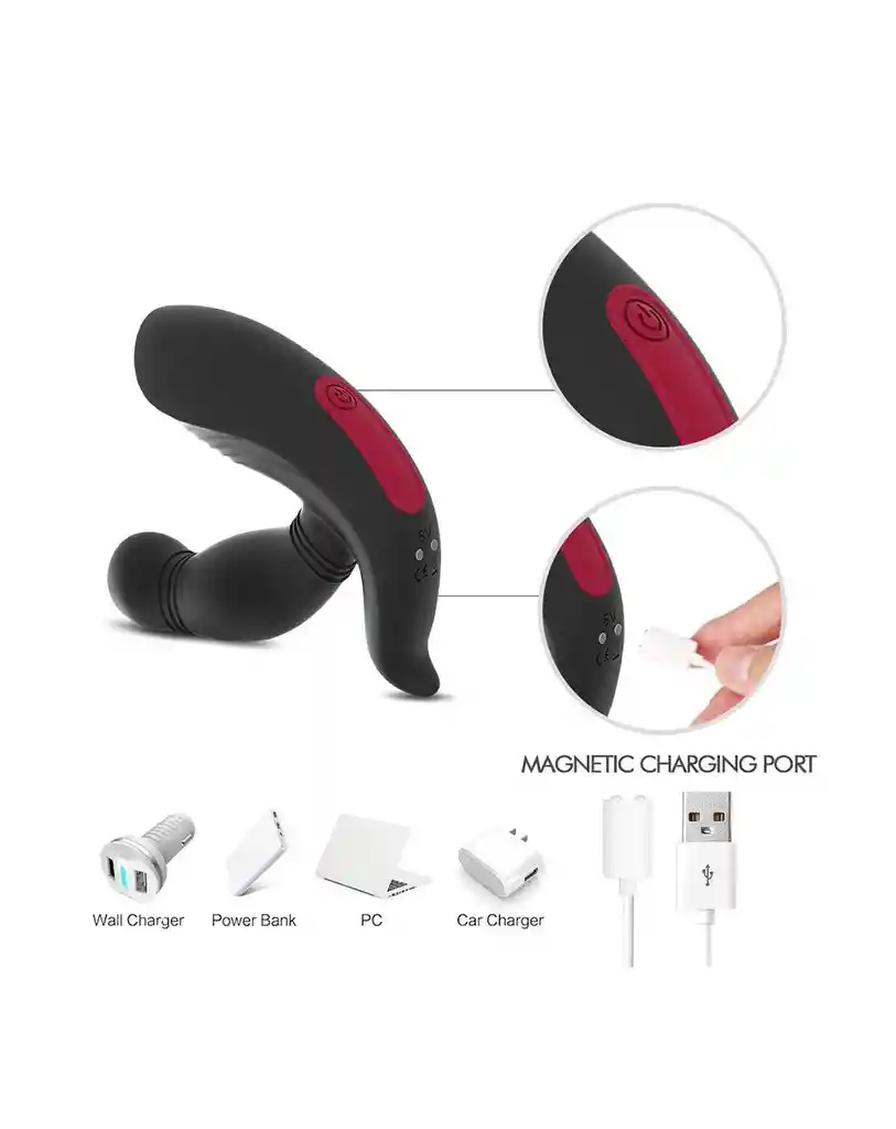 Vibrador Con Control Remoto Prostático Megatron