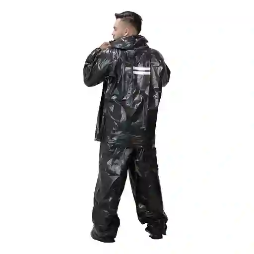 Traje Impermeable Negro Talla Xxl Metalizado Calibre 2.5