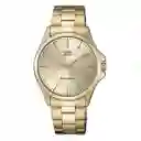 Reloj Qyq Qa06j010y Dorado Acero Hombre + Estuche