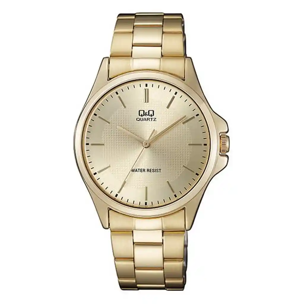 Reloj Qyq Qa06j010y Dorado Acero Hombre + Estuche