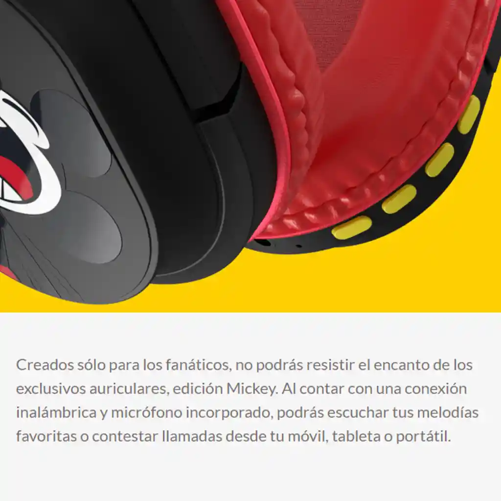 Diadema Inalámbrica Con Micrófono Xtech Edición Mickey Mouse