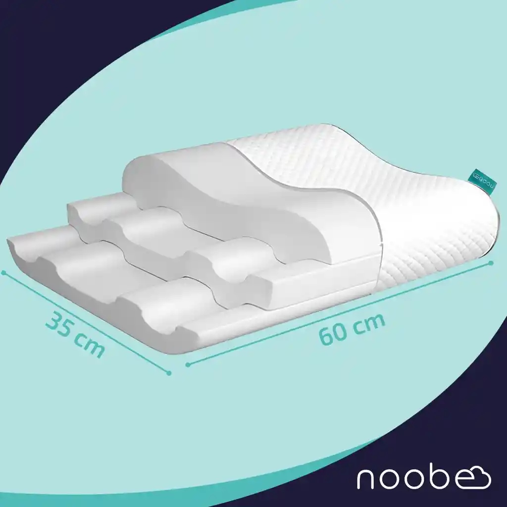 Almohada Viscoelastica Memory Foam Cervical Noobe Ajustable