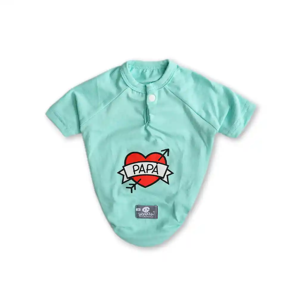 Camiseta Xs Menta Corazón Y Flecha Papá 2024