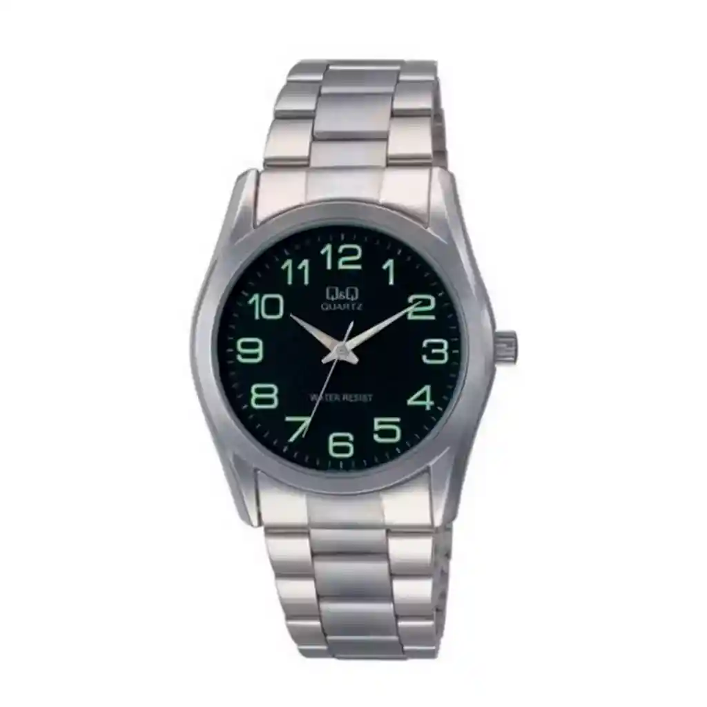 Reloj Para Hombre Qyq Q638j205y Plateado + Estuche