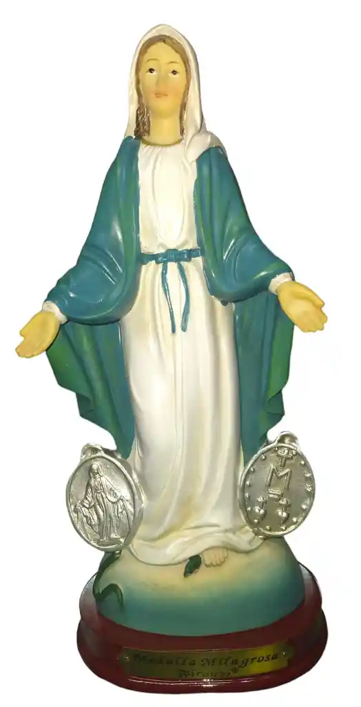 Figura Religiosa Firenzi Santo En Ceramica 21 Cm Virgen Milagrosa