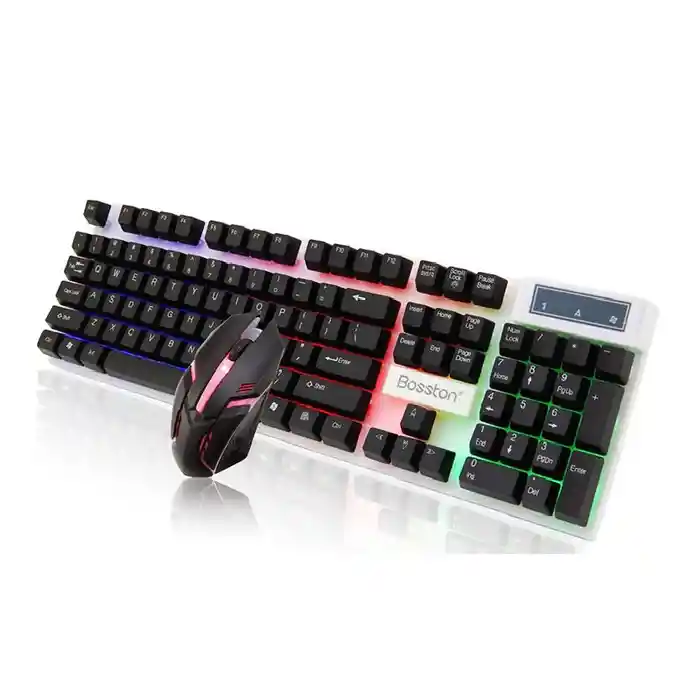 Teclado + Mouse Gamer Silencioso Rbg