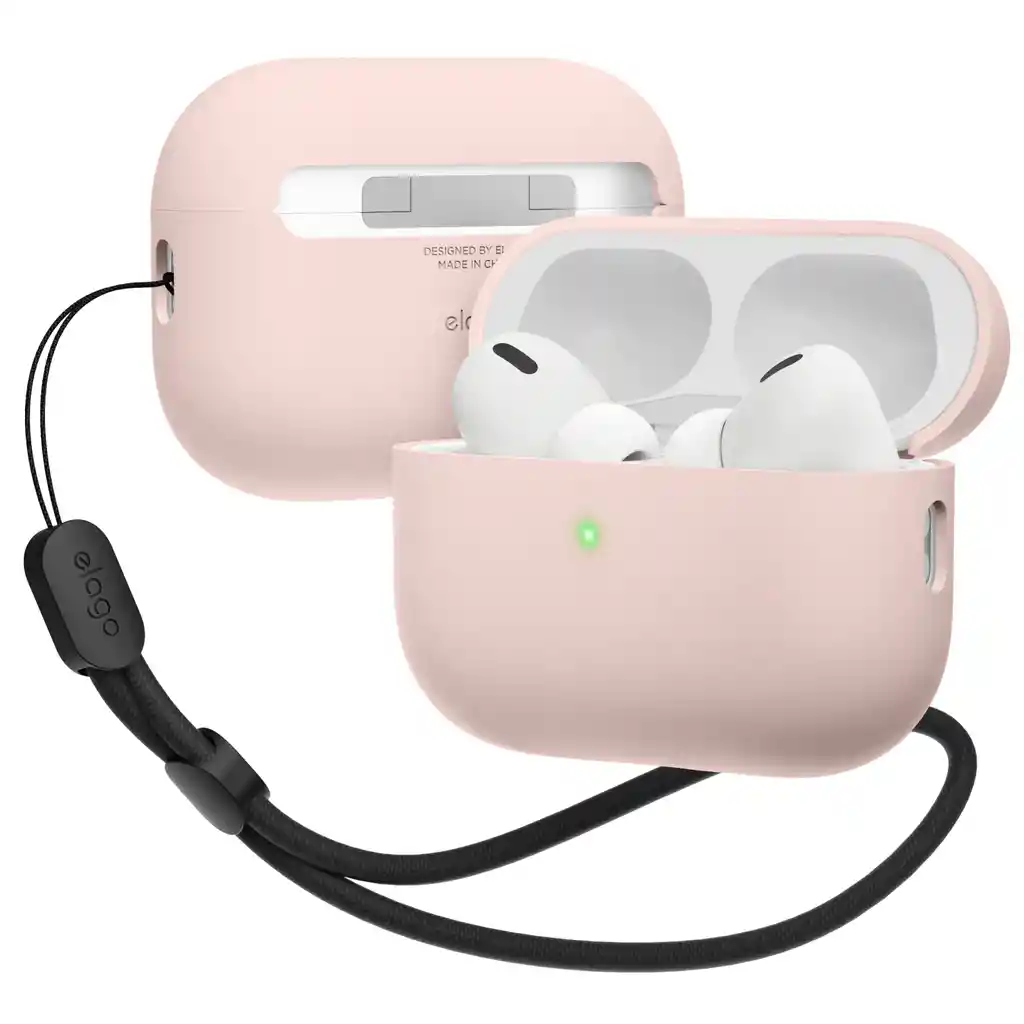 Elago Estuche De Silicona Para Airpods Pro 2 Con Cordón En Rosado