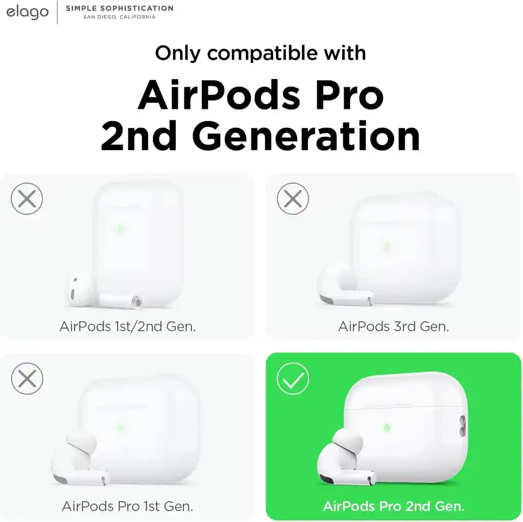 Elago Estuche De Silicona Para Airpods Pro 2 Con Cordón En Rosado
