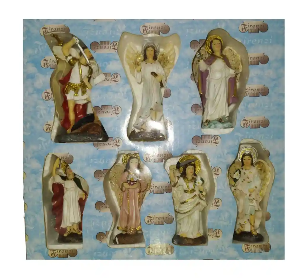 Figura Religiosa Firenzi Santo En Ceramica Corte De Angeles X7